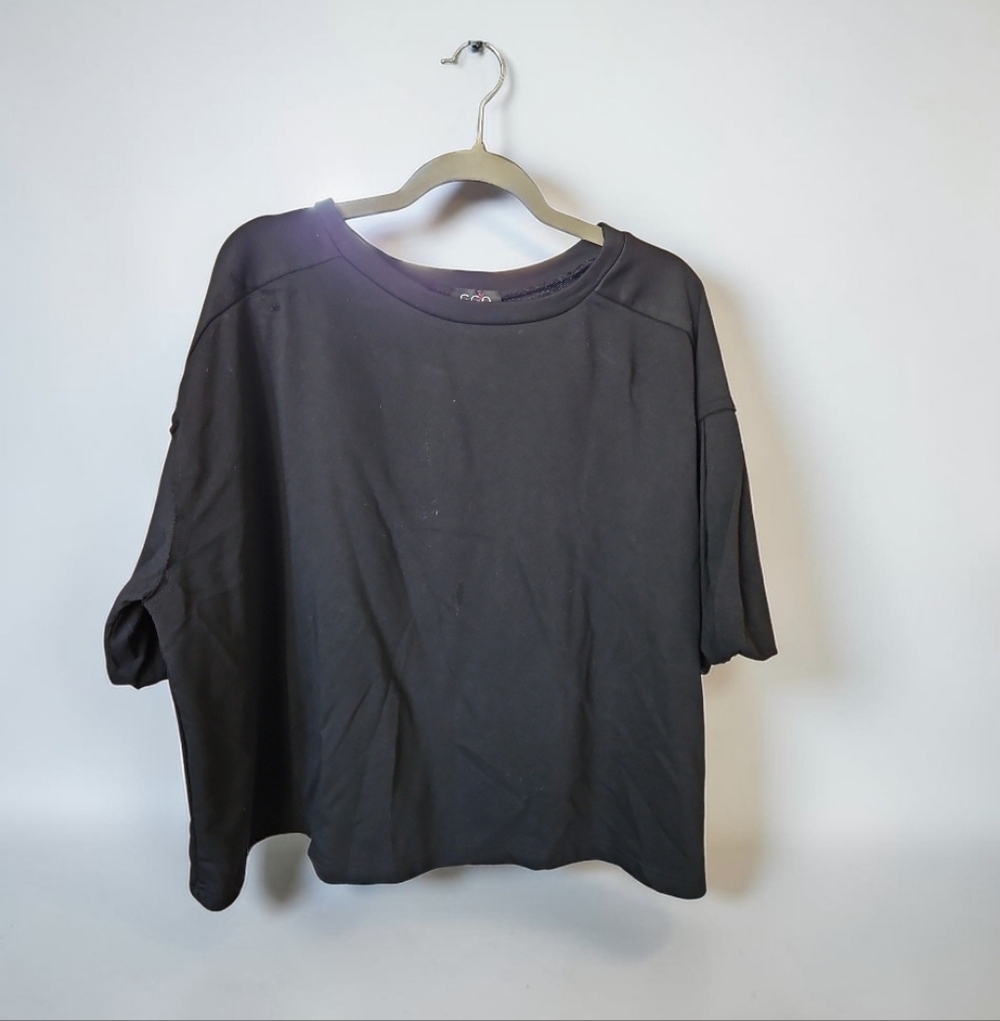 GiGio USA Black Oversized Cropped Top | Size MBrand: GiGio USASize: MediumCol - Picture 4 of 5